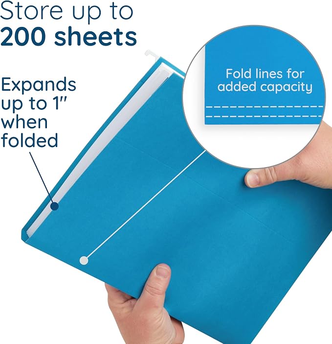 Blue Summit Supplies Hanging File Folders, 25 Reinforced Hang Folders, Designed - Image 3