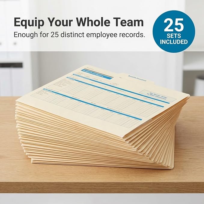 ComplyRight Employee Record Organizer 3-Folder Set, Document Filing Folder - Image 7
