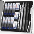 WUO 0.7mm Mechanical Pencil Set, 3 Metal Drafting Pencils by WUO