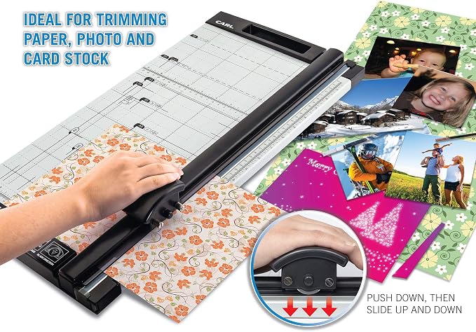Carl 18 inch DC-2A3N Premium Rotary Paper Trimmer, Metal Base, 15 Sheet Cutting - Image 3