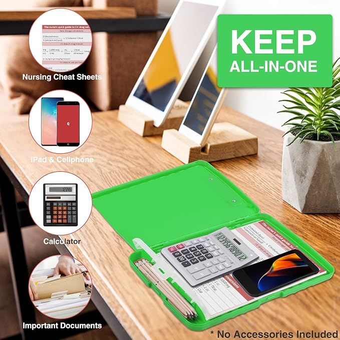 Sooez Clipboard with Storage, Clip Board 8.5 x 11 with Pen Holder, Plastic - Image 5