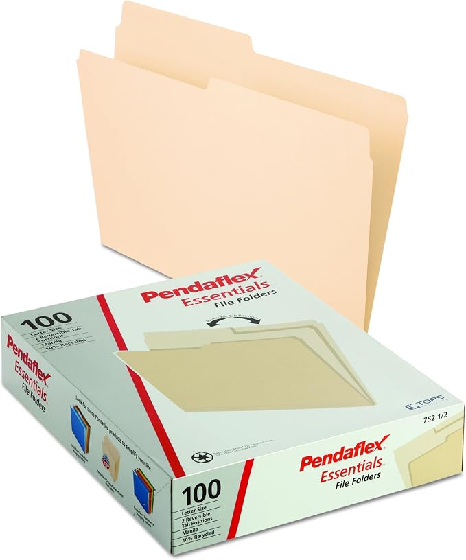 Pendaflex File Folders, Letter Size, 1/2 Cut - Image 2