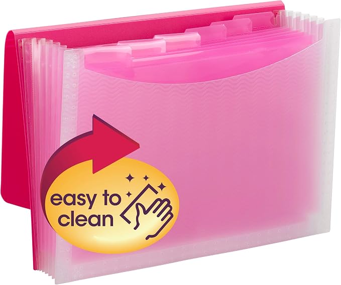 Smead Poly Expanding File, 6 Dividers, Flap and Cord Closure, Letter Size - Image 3