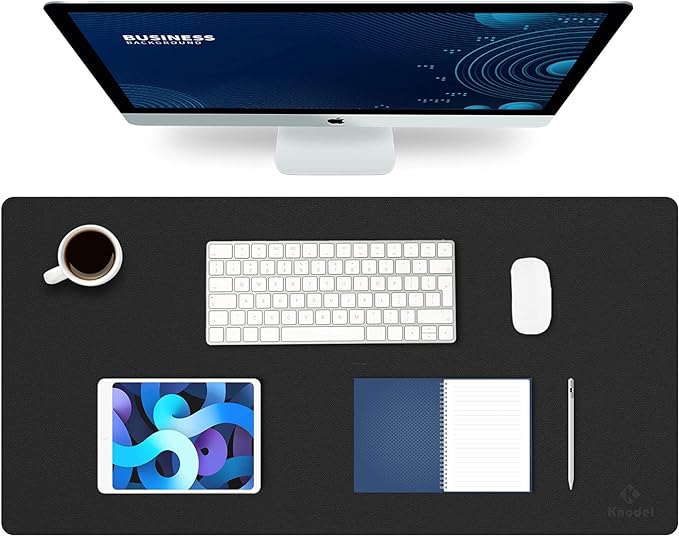 K KNODEL Large Office Leather Desk Mat, Mouse and Keyboard Pad, Computer and by K+KNODEL