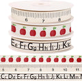 FYSUIMU Ruler Apples Alphabet Ribbons 3 Rolls 5/8 Inch x 5 Yards Back to School by FYSUIMU