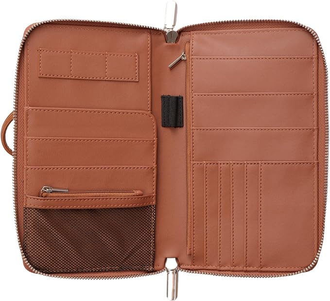 RFID Blocking Family Passport Holder Wallet 6, Premium Leather Travel Document by Trejacur
