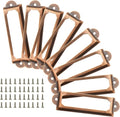 Piutouyar 40Pcs Antique Label Holder 60mm x 17mm Metal Name Card Frame by Piutouyar