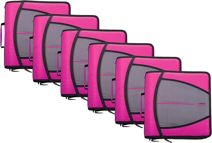Case-it Mighty Zip Tab School Zipper Binder | 3-Inch O-Rings, 600-Sheet Capacity by Case-it
