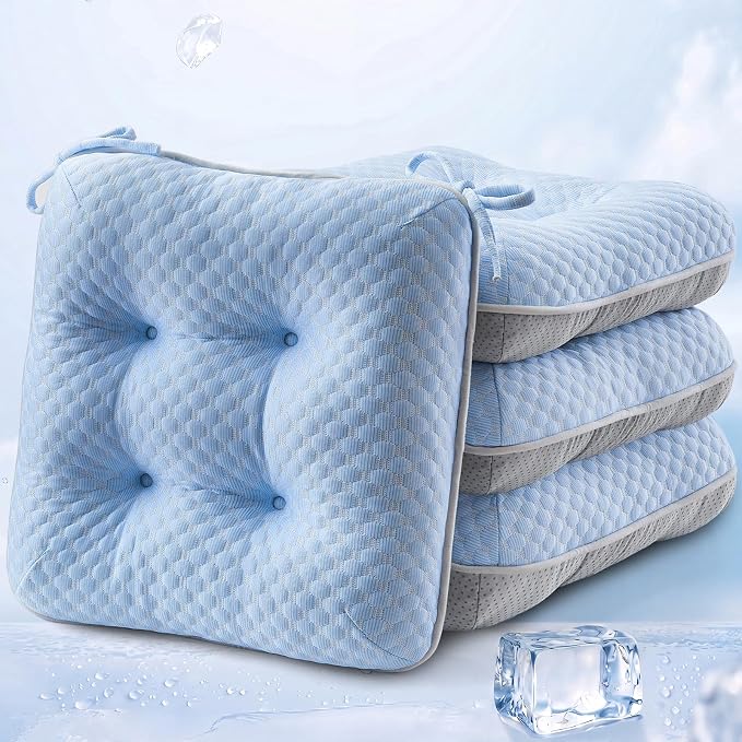 BETU Cooling Chair Cushions Set of 4, 3.5” Thick Seat Cushions, Breathable by BETU