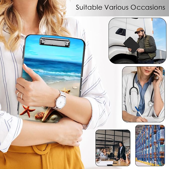 Clipboard with Storage, Office Supplies Nursing Clipboards Folder with Pen - Image 4