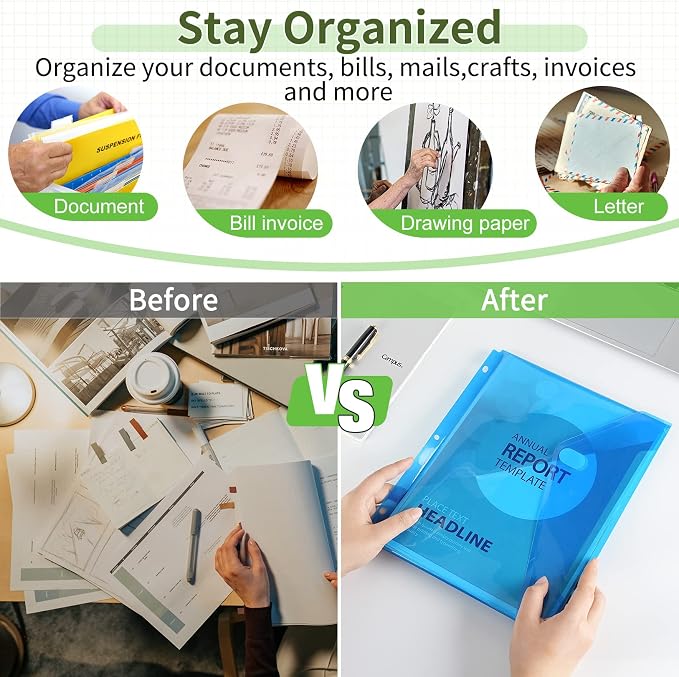 Sooez 48 Pack Binder Folders Organizer - Image 5