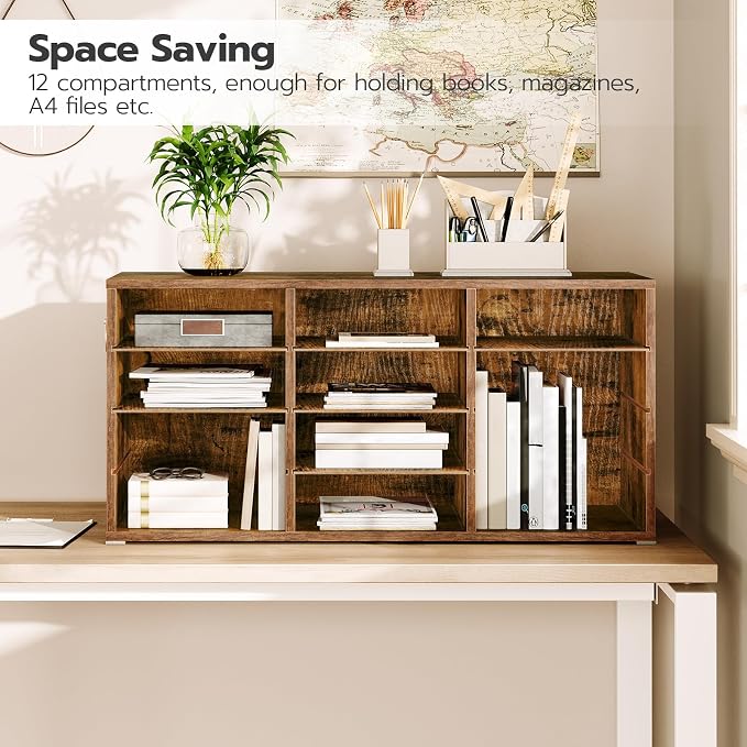 HOOBRO Countertop Mail Sorter Organizer, Wooden Literature Organizer, Student - Image 5