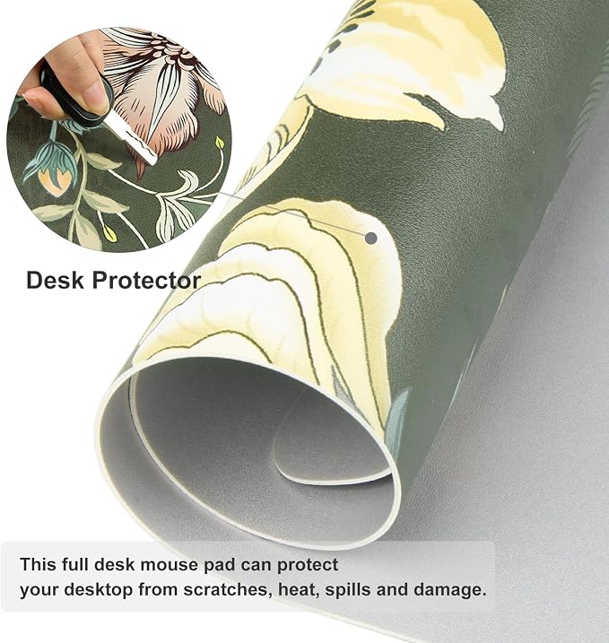 Colorful Star Large Mouse Pad, PU Leather Waterproof Desk Mat, Computer Gaming - Image 4