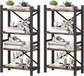 2-Pack Desktop Bookshelf, 4-Tier Stackable Narrow Bookcase, Adjustable by Homeiju