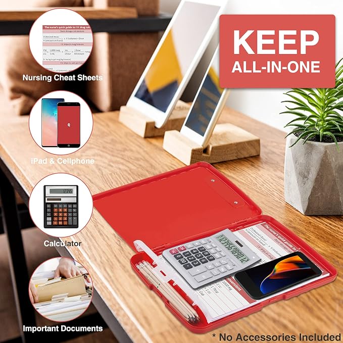 Sooez Clipboard with Storage, Clip Board 8.5 x 11 with Pen Holder, Plastic - Image 5