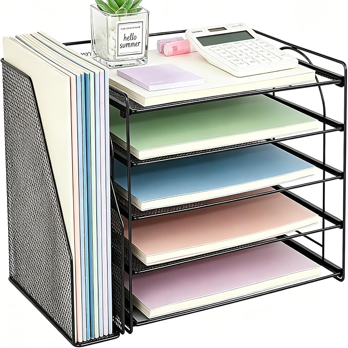 OPNICE Desk Organizers and Accessories, 5-Tier Paper Organizer Letter Tray by OPNICE