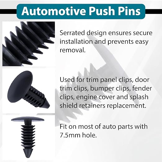 400 PCS Car Plastic Trim Boot Rivets Push Clip Fastener, 8mm Plastic Fender - Image 5