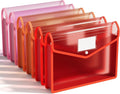 ABC life 6-Pack Plastic Expanding File Folders, Translucent Plastic Envelopes by ABClife