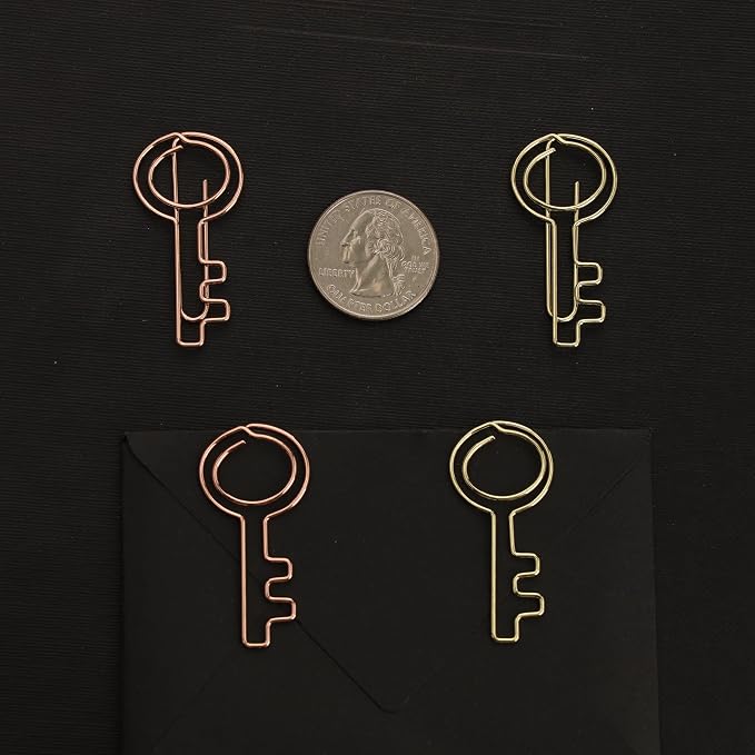 OWLFAVO 40pcs Key Shape Paper Clips - Image 6
