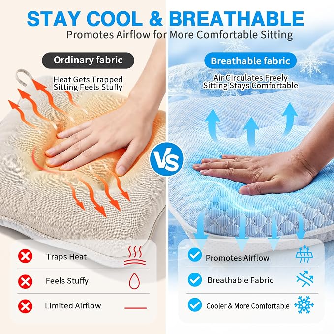 BETU Cooling Chair Cushions Set of 6, 3.5” Thick Seat Cushions, Breathable - Image 3