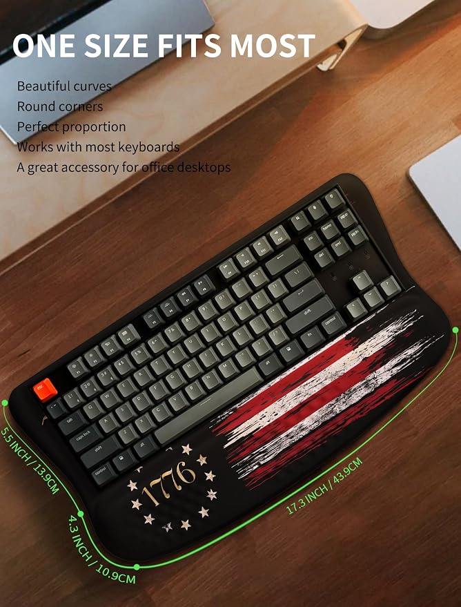 Ergonomic Wave Wrist Rest with Keyboard Stand, Cushioned Palm Rest, Comfortable - Image 6