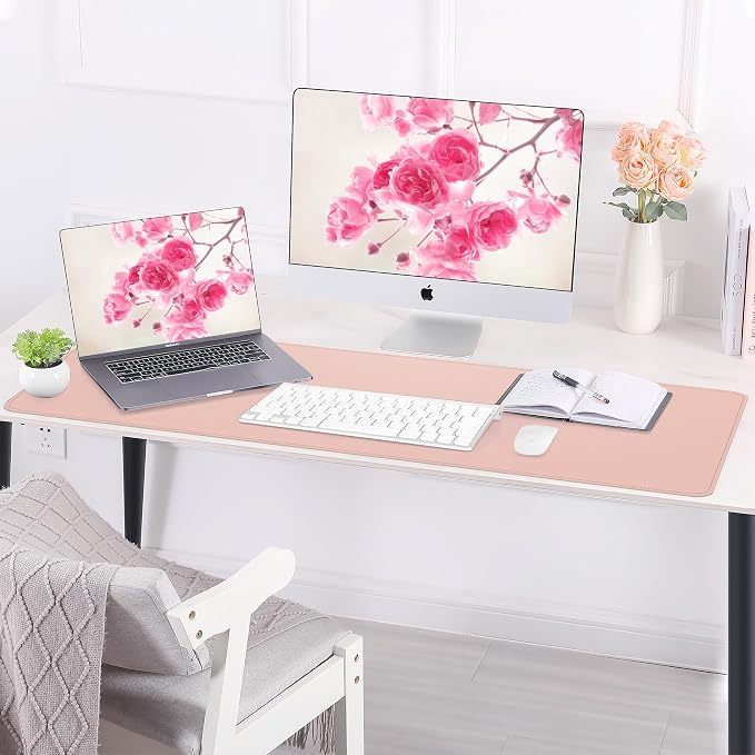 AFIING Large Desk Mat 47.2" x 17.5", Leather Desk Pad Protector - Image 6