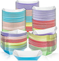 180 Pack Colorful 1/2Lb Paper Food Boat Trays Disposable Small Paper Boats by MotBach
