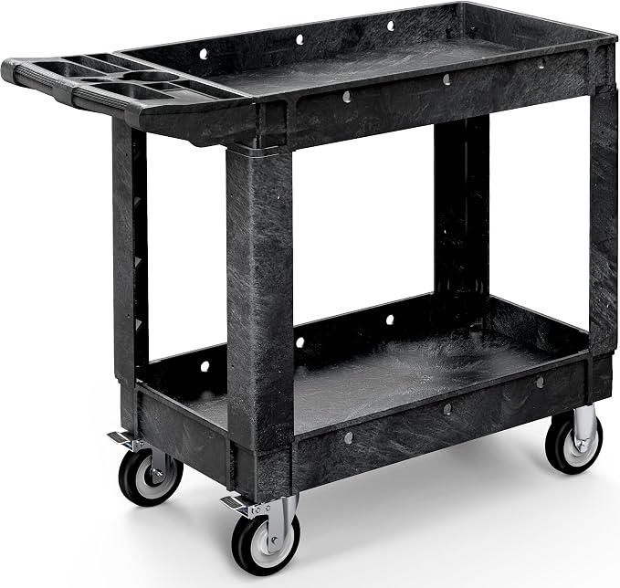 YITAHOME Black Utility Cart on Wheels, 550 lbs Capacity, 40 x 17 Inch | Rolling by YITAHOME