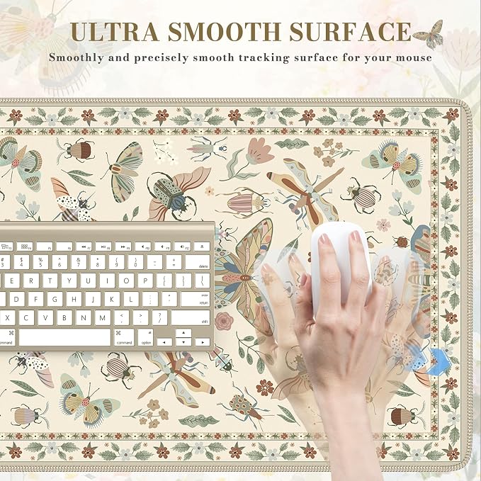 iCasso Beige Large Mouse Pad, Desk Matt - Image 3