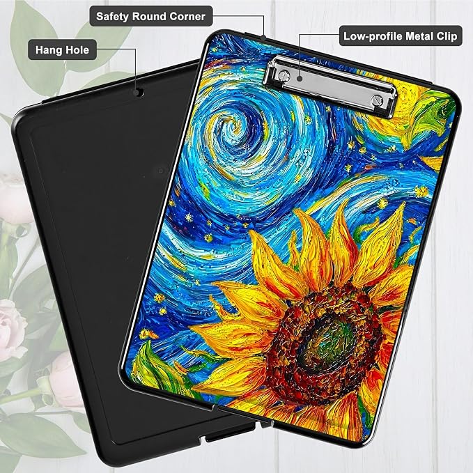 Starry Sunflower A4 Clipboard - Image 5
