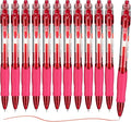 M&G 12Pcs Gel Pens, 0.5mm Red Ink Gel Pens Fine Point, Quick Dry Gel Ink Pens by MG