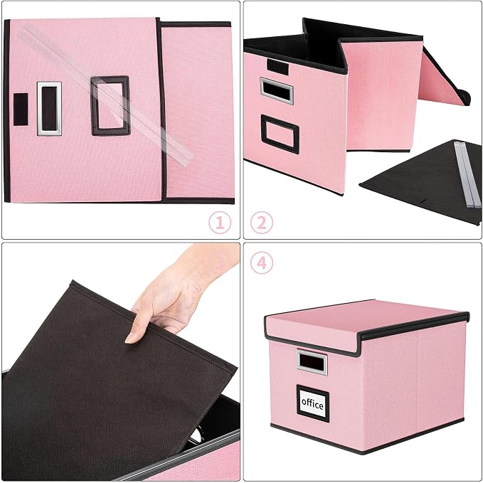 Collapsible File Storage Organizer Boxes - Image 7