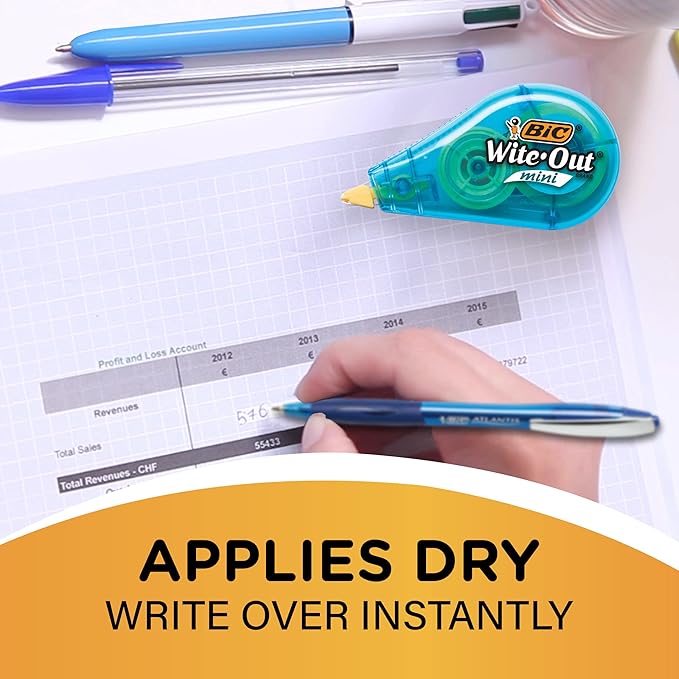 BIC Wite-Out Brand Mini Correction Tape, 16.4 Feet, Compact Tape Office or - Image 4