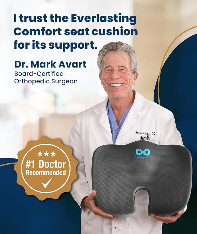 Everlasting Comfort Doctor Recommended Memory Foam Seat Cushion - Image 7