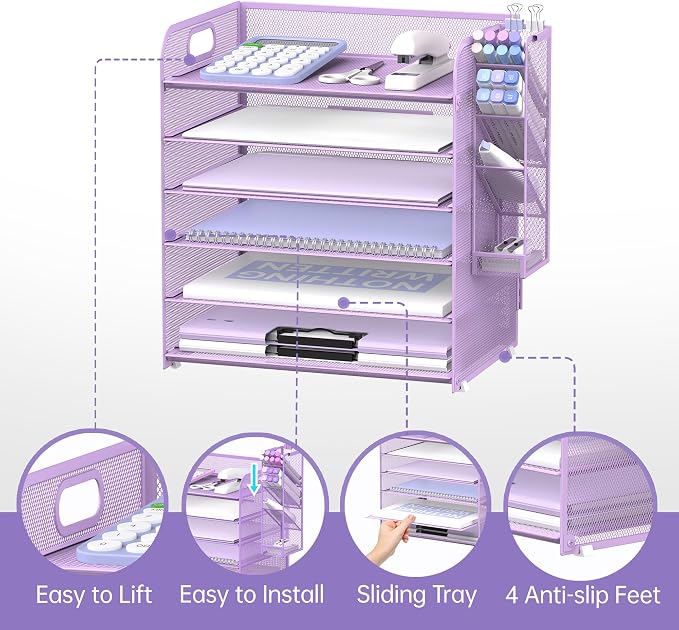 SUPEASY 6 Tier Paper Organizer - Image 4