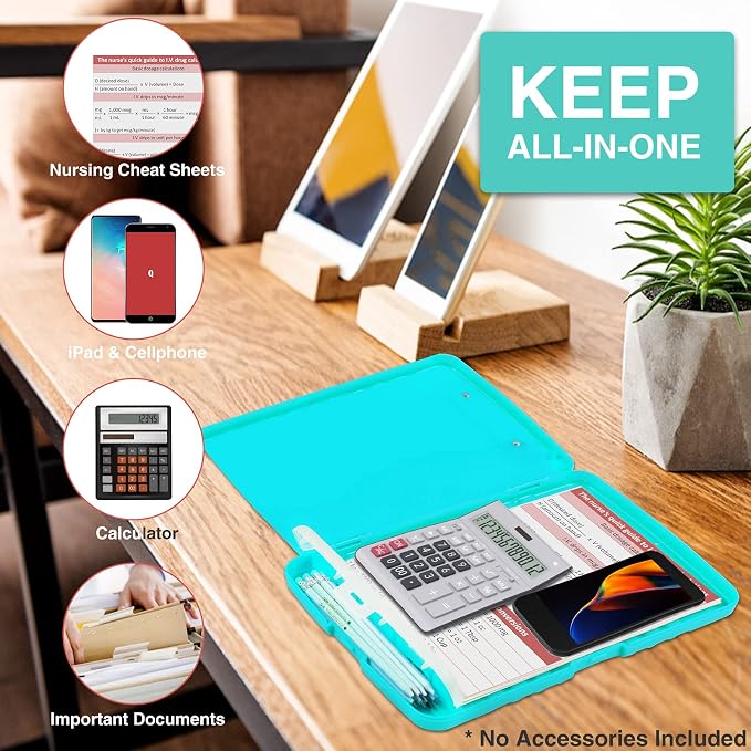 Sooez Clipboard with Storage, Clip Board 8.5 x 11 with Pen Holder, Plastic - Image 5