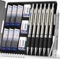 WUO 0.9mm Mechanical Pencil Set in Storage Case, 1 Eraser Pen, 12 Eraser Refills by WUO