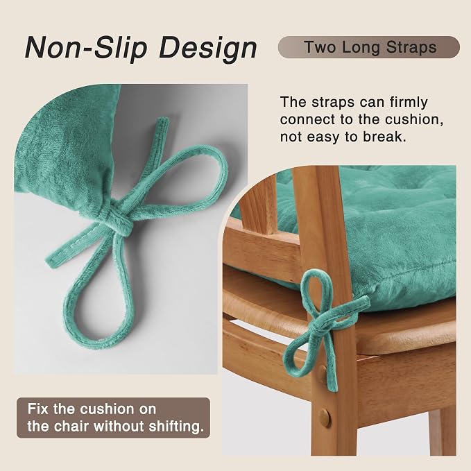 OVOV 4 Pack Chair Cushions for Dining Chairs Soft Seat Cushions for Kitchen - Image 3