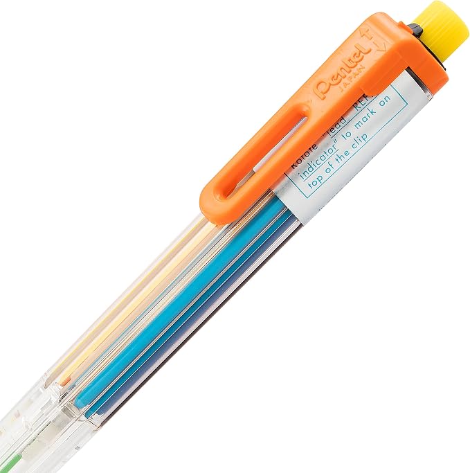 Pentel 8 Color Automatic Pencil Box Set, 8 Color Lead Refills and Sharpener - Image 5