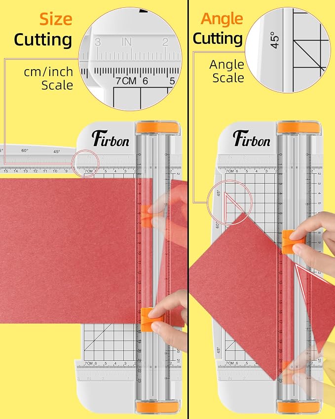 Firbon White A5 Paper Cutter, Straight Small Paper Trimmer - Image 6