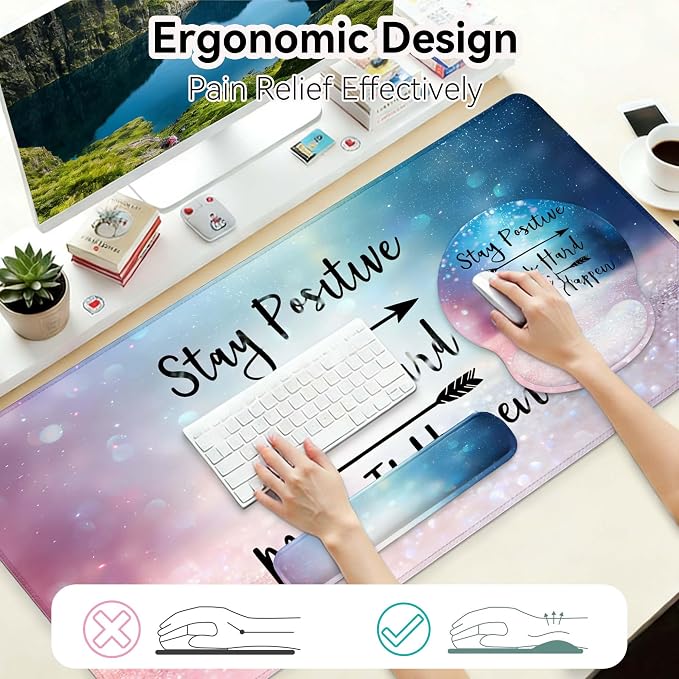 Desk Mat Set + Keyboard and Mouse Pad - Image 3
