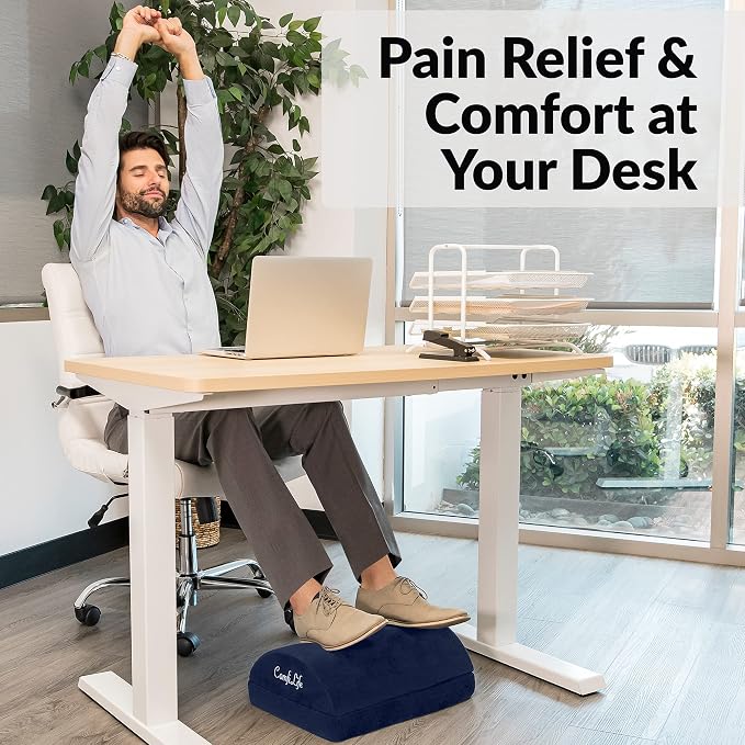 ComfiLife Foot Rest for Under Desk at Work – Adjustable Height Memory Foam Foot - Image 6