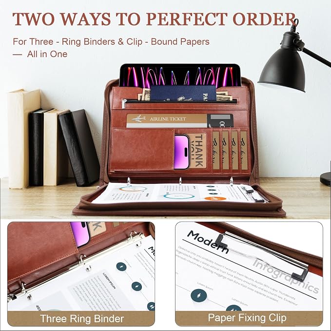 Faux Leather Portfolio Binder - Image 9