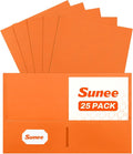 SUNEE Folders with Pockets, 2 Pocket Folders Fit Letter Size Paper, Paper File by SUNEE
