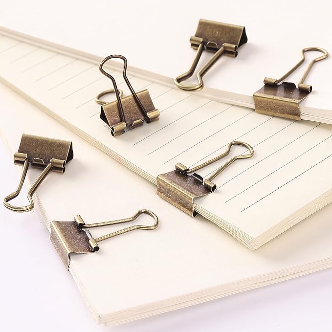 Mr. Pen- Small Binder Clips, Small Size | Bronze Metal Binder Paper Clips - Image 8