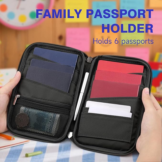 WALNEW Family Passport Holder for 5 - Image 5