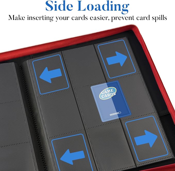 Premium Zip Card Binder, Fabmaker 9 Pocket Trading Card Binder, PU Cover Zipper - Image 5
