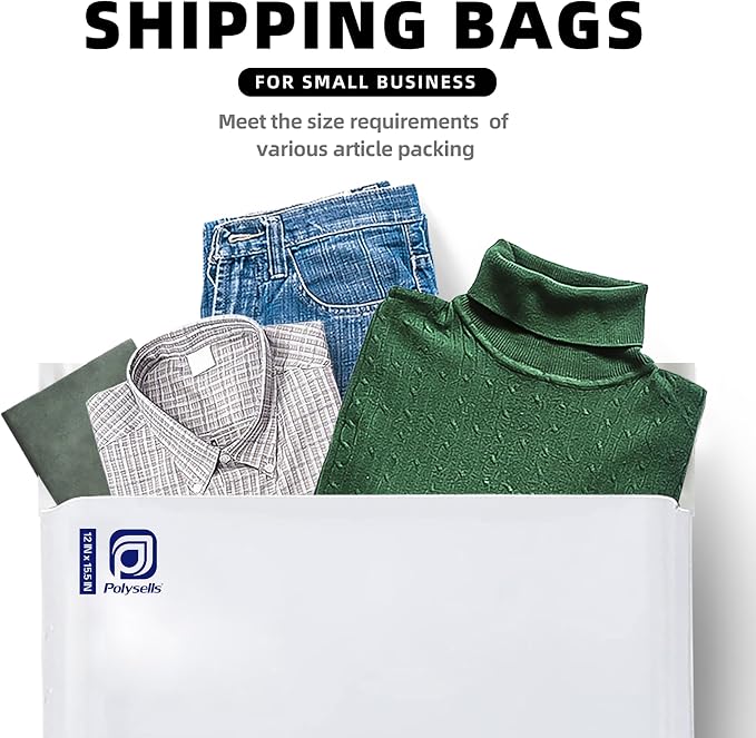 POLYSELLS 1000 pcs 12x15.5 Inches White Poly Mailers Shipping Envelopes - Image 7