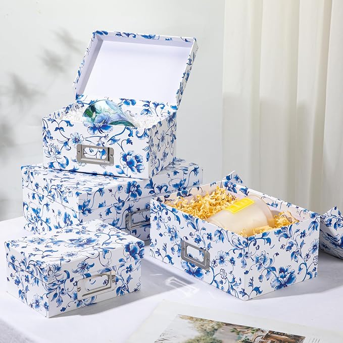 Briful Blue and White Porcelain Storage Boxes - Image 3