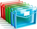 ABC life 6-Pack Plastic Expanding File Folder, Translucent Envelopes by ABClife